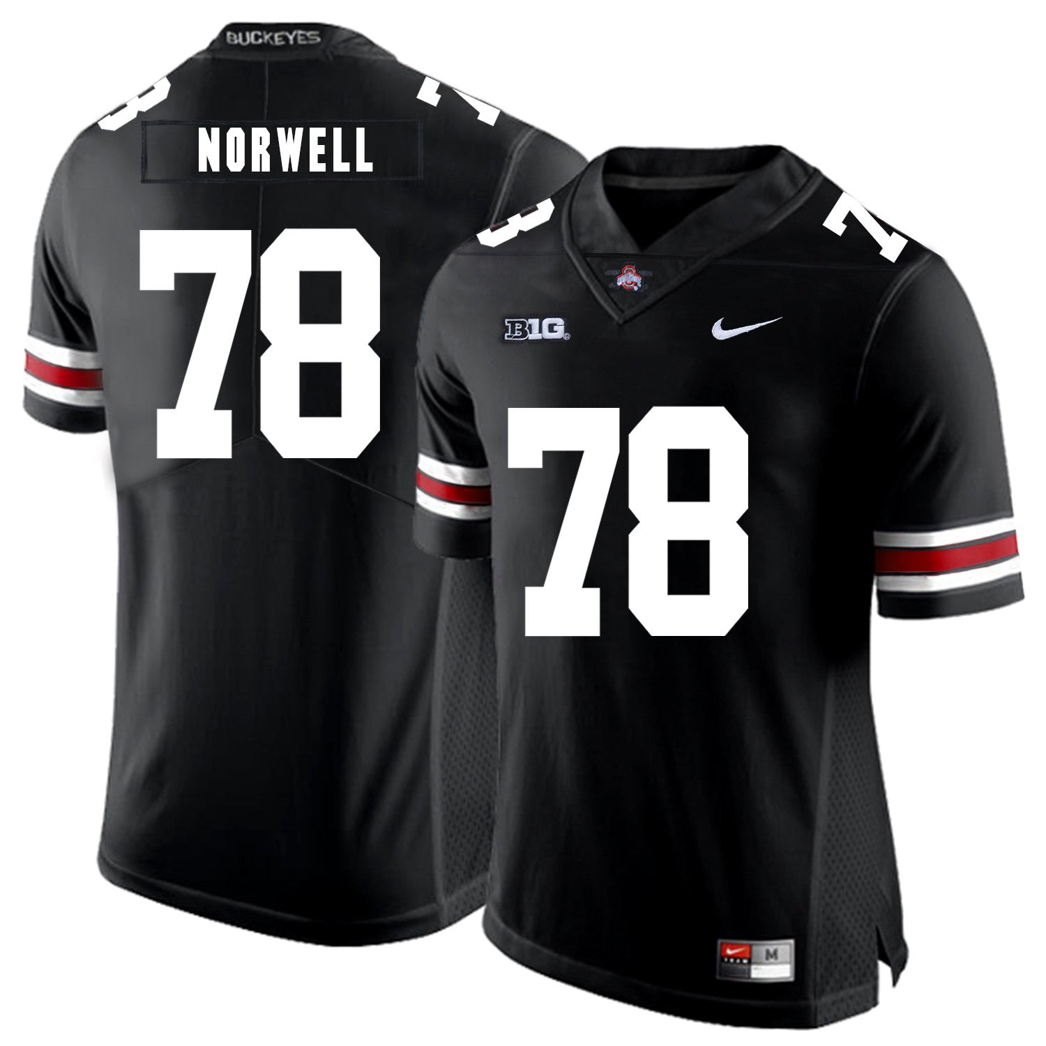 Andrew Norwell Ohio State Buckeyes black jersey