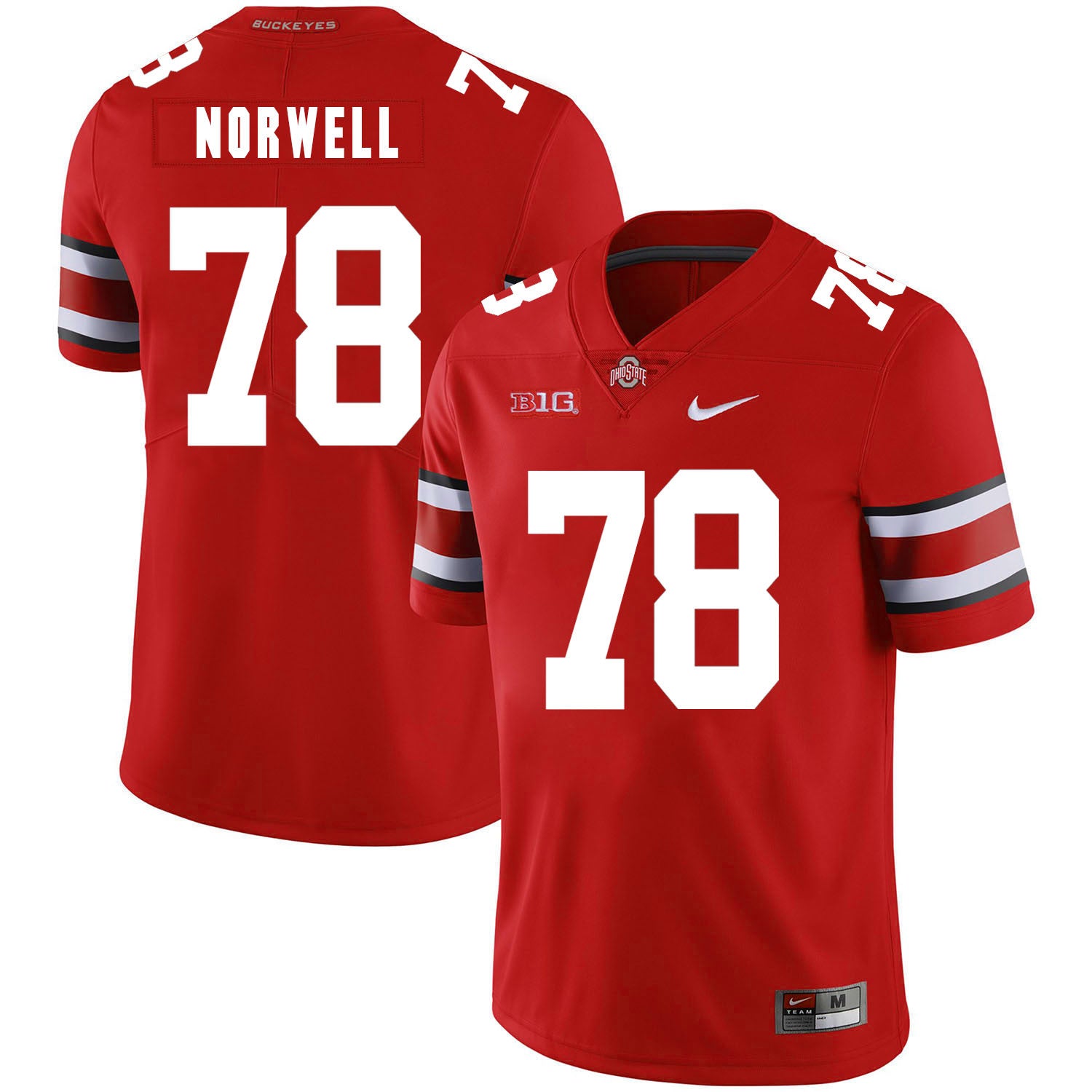 Andrew Norwell Ohio State Buckeyes red jersey