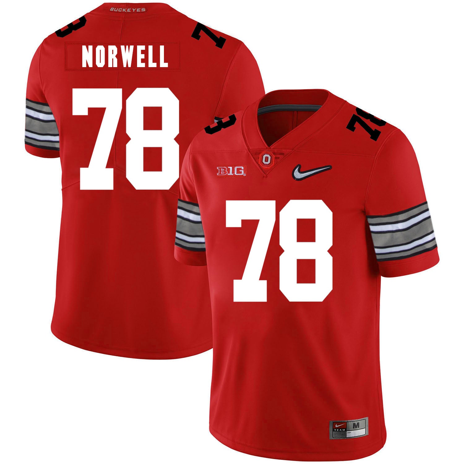 Andrew Norwell Ohio State Buckeyes red jersey
