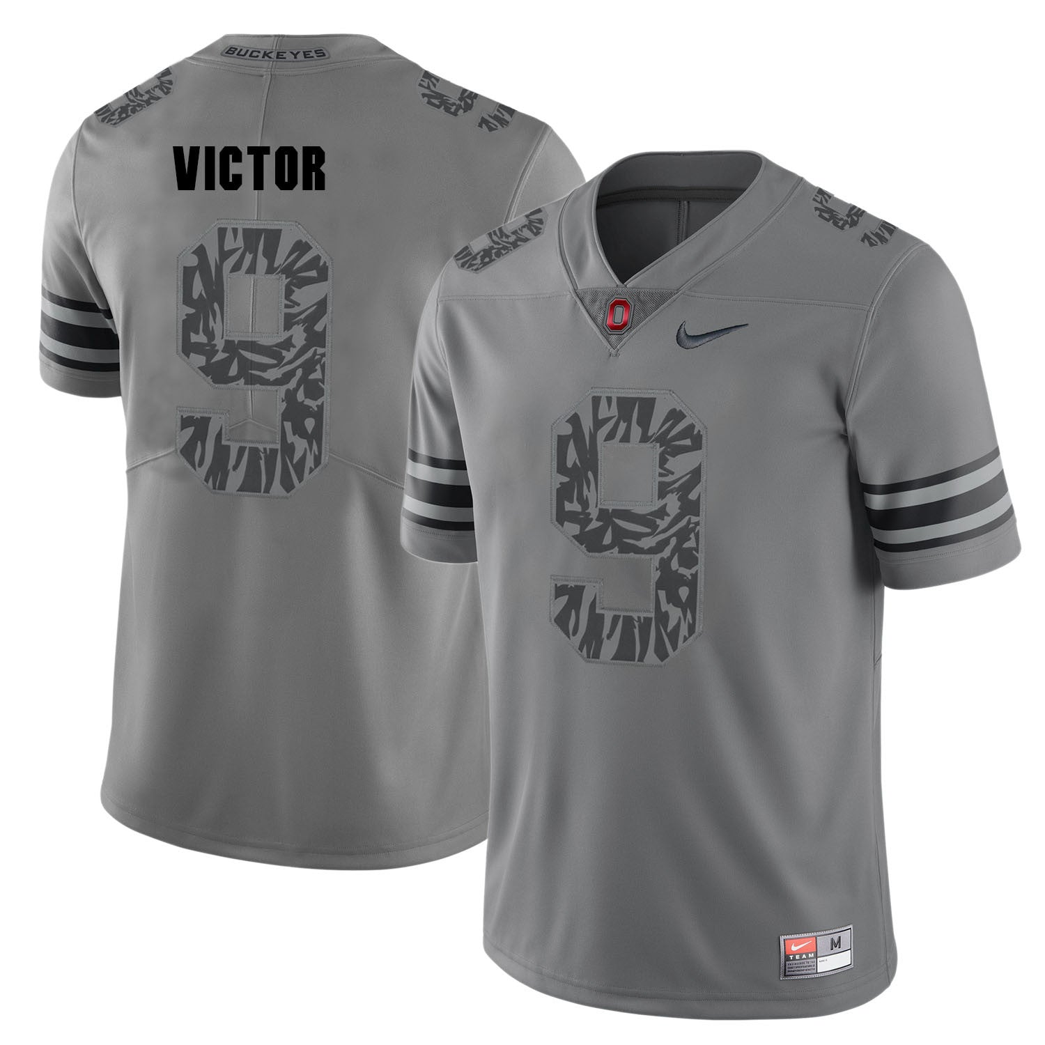 Binjimen Victor Ohio State Buckeyes gray Shadow jersey