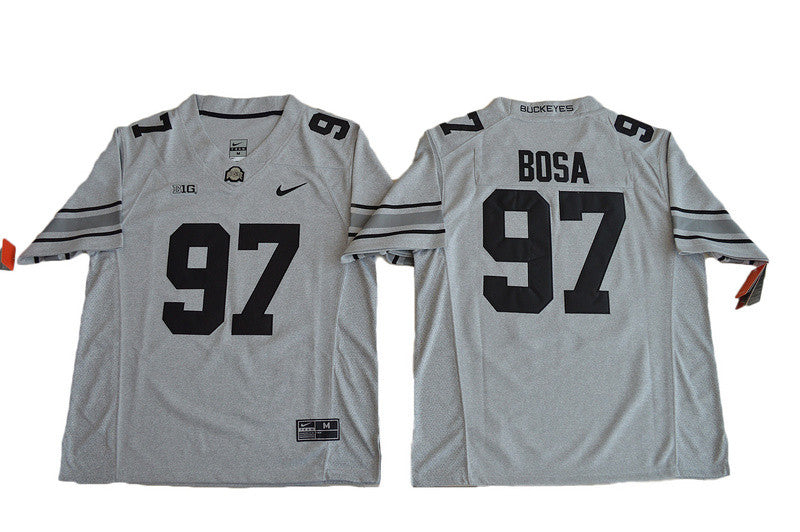 Joey Bosa Ohio State Buckeyes gray jersey