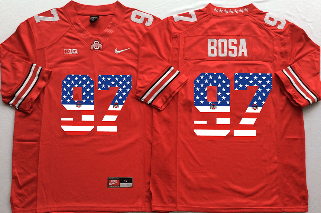 Joey Bosa Ohio State Buckeyes red jersey