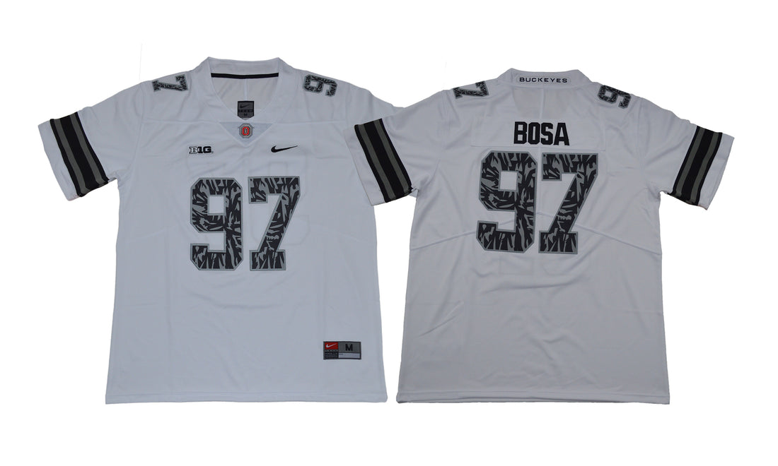 Nick Bosa Ohio State Buckeyes white jersey