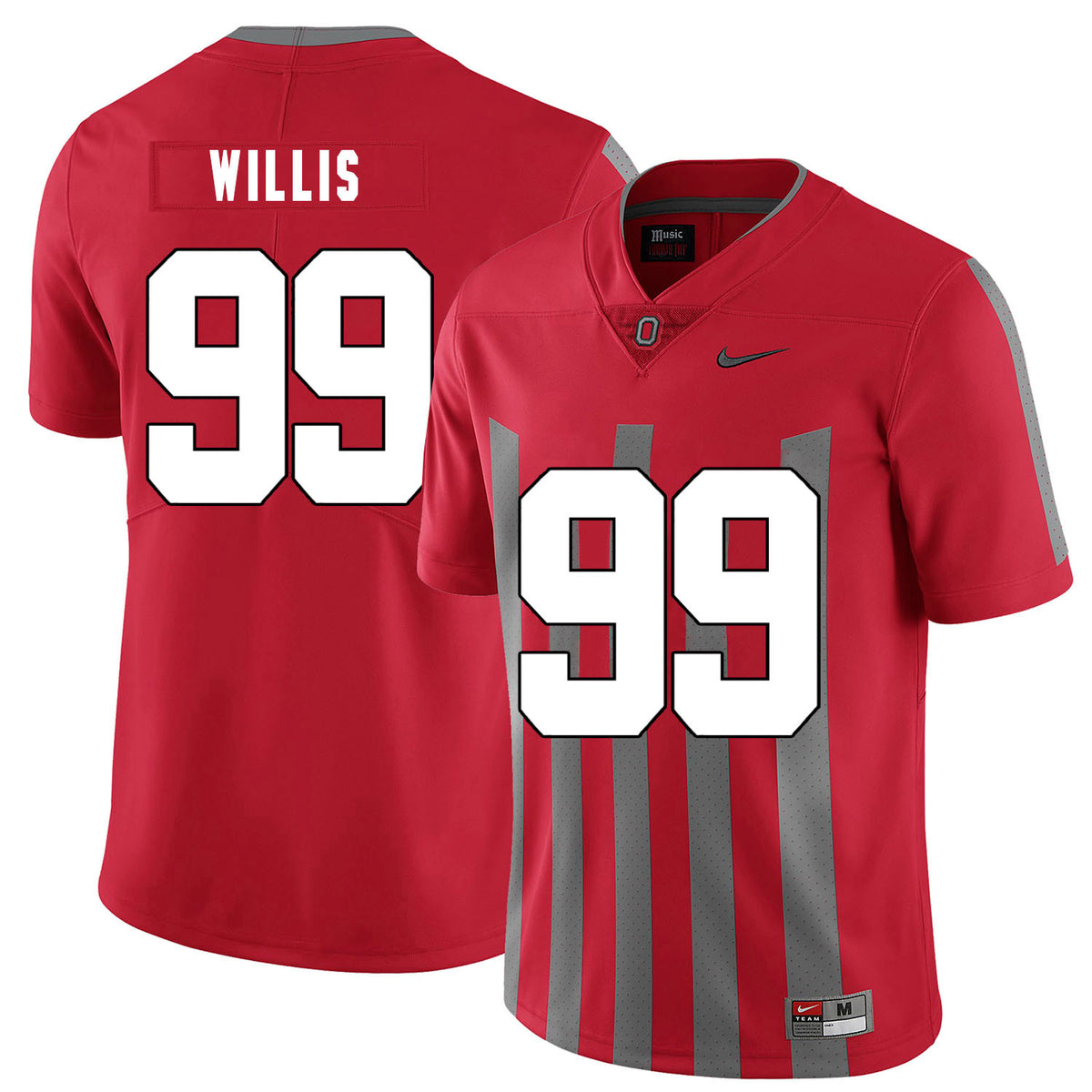 Bill Willis Ohio State Buckeyes red Elite jersey