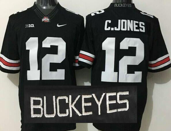 C.Jones Ohio State Buckeyes black jersey