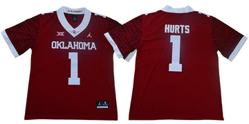 Jalen Hurts Oklahoma Sooners red Game jersey