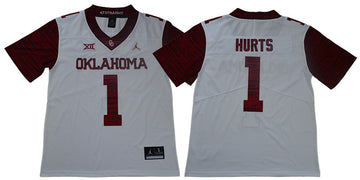 Jalen Hurts Oklahoma Sooners white Game jersey