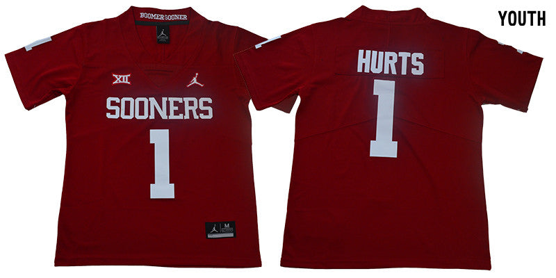 Jalen Hurts Oklahoma Sooners white jersey