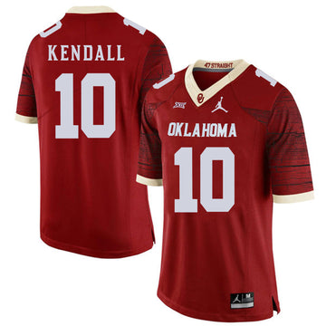 Austin Kendall Oklahoma Sooners red Game jersey