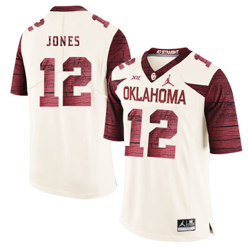 Landry Jones Oklahoma Sooners white Game jersey
