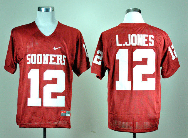 L.Jones Oklahoma Sooners red jersey