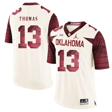 Ahmad Thomas Oklahoma Sooners white Game jersey