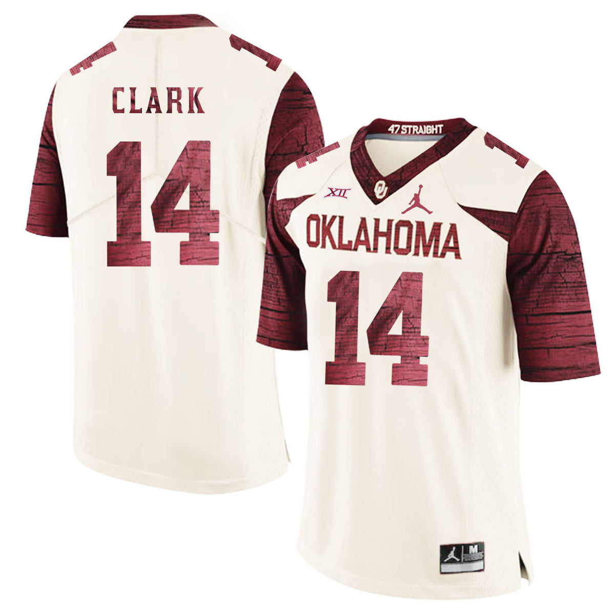 Reece Clark Oklahoma Sooners white Game jersey