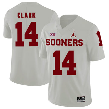 Reece Clark Oklahoma Sooners white jersey