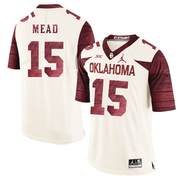 Jeffery Mead Oklahoma Sooners white Game jersey