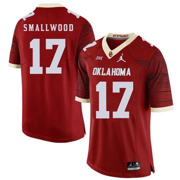 Jordan Smallwood Oklahoma Sooners red Game jersey