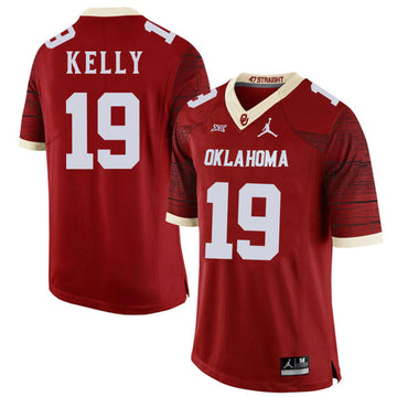 Caleb Oklahoma Sooners red Game jersey