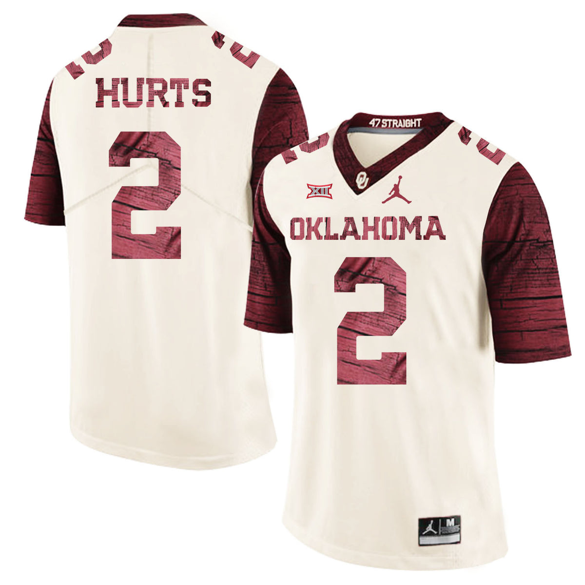 Jalen Hurts Oklahoma Sooners white Game jersey