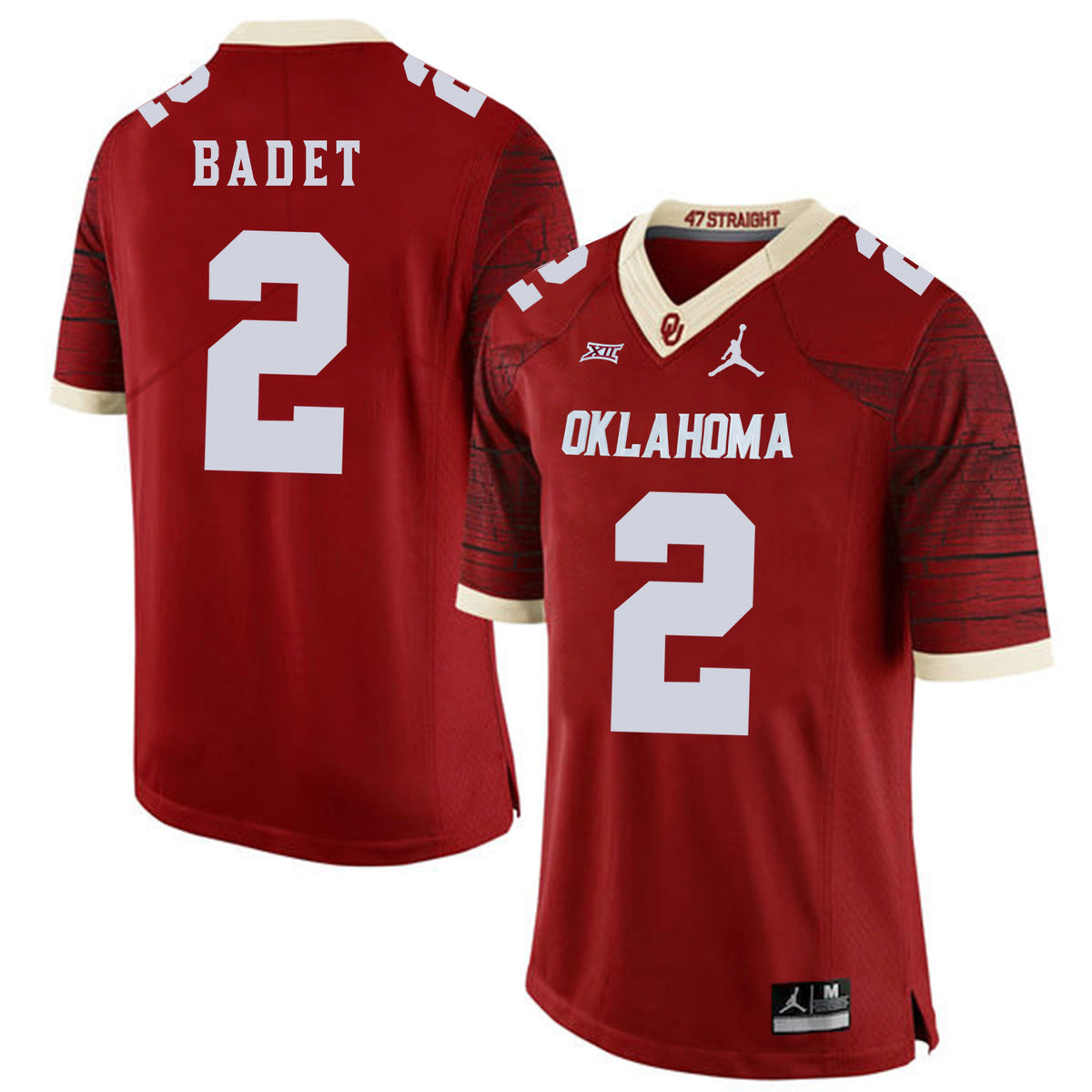 Jeff Badet Oklahoma Sooners red Game jersey