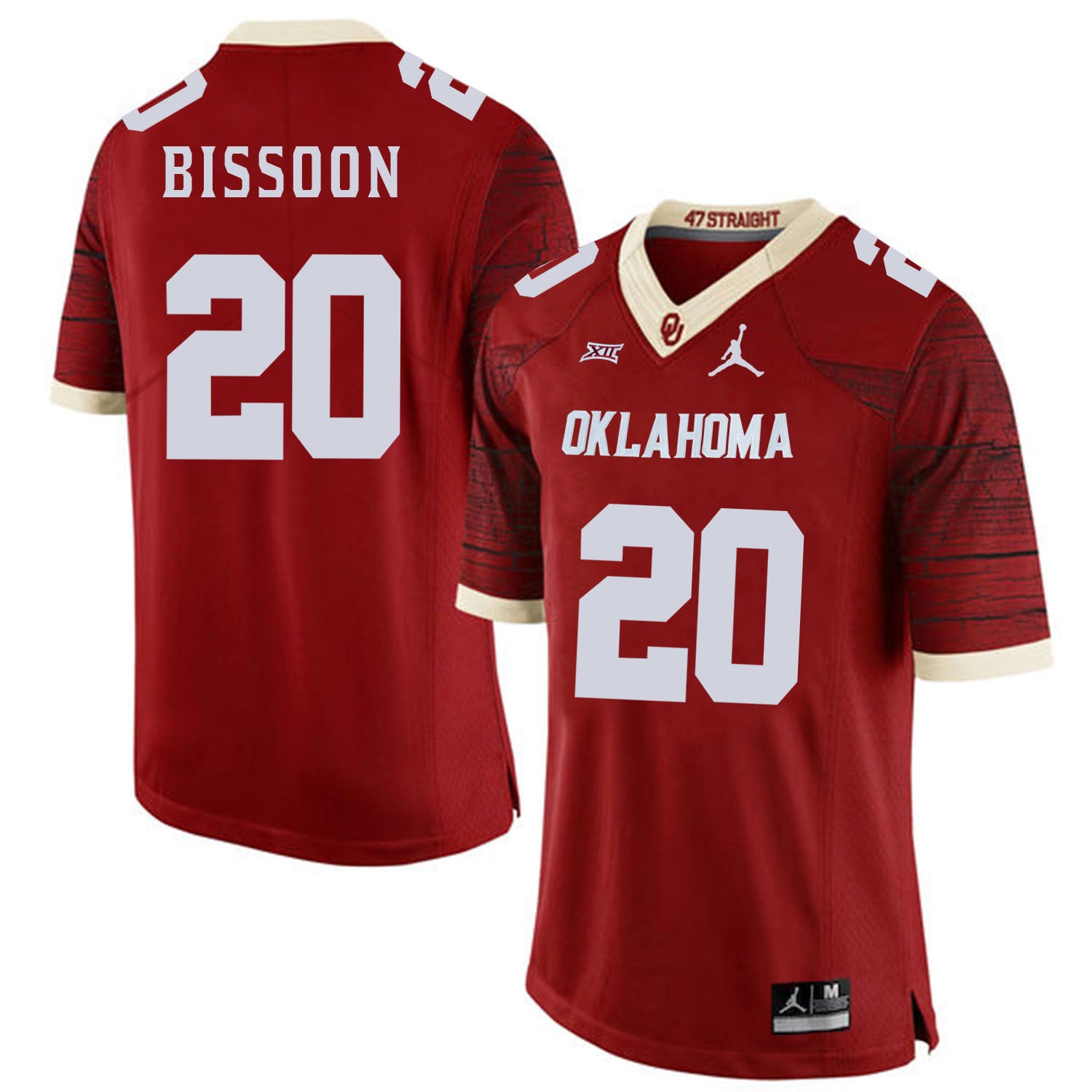 Najee Bissoon Oklahoma Sooners red Game jersey