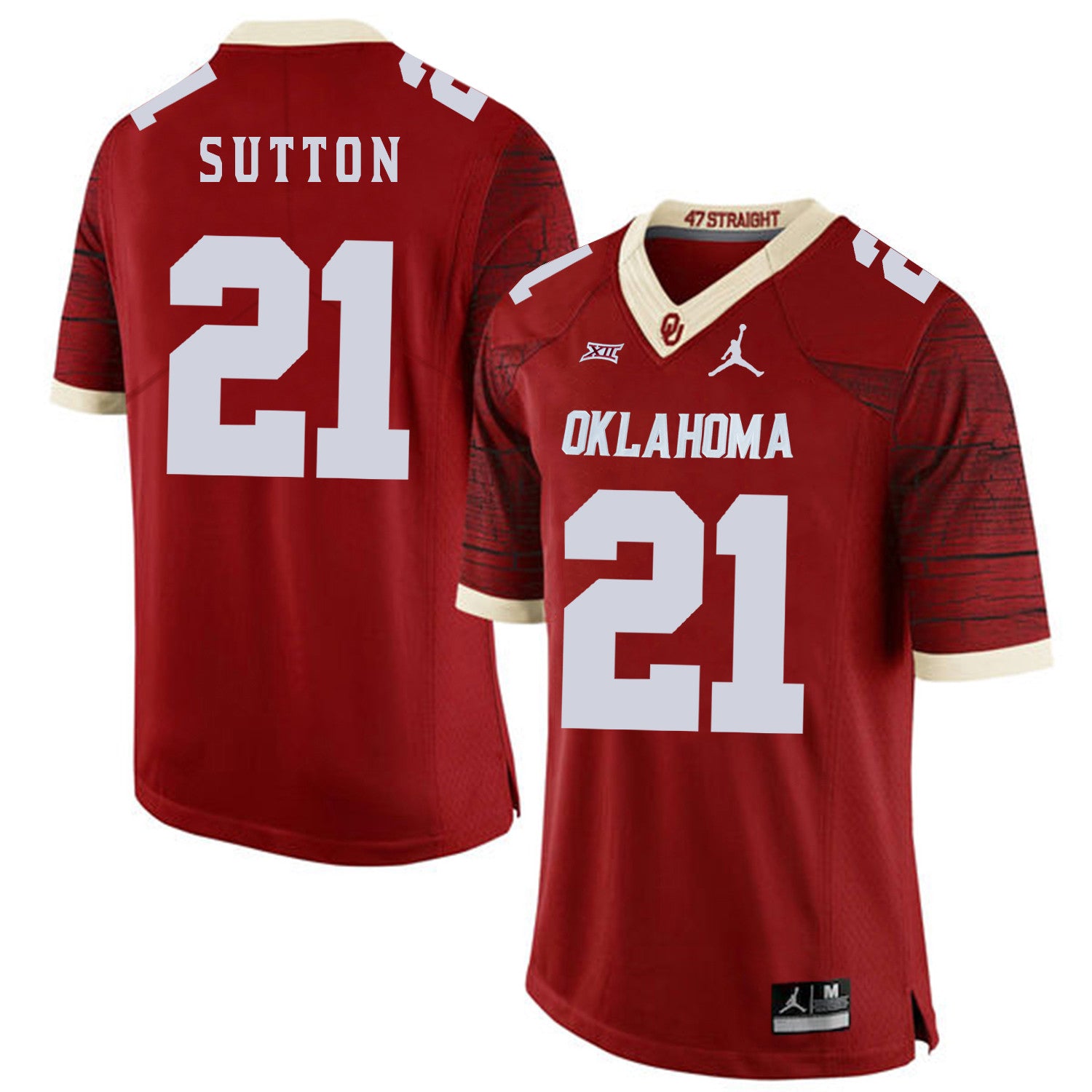 Marcelias Sutton Oklahoma Sooners red Game jersey