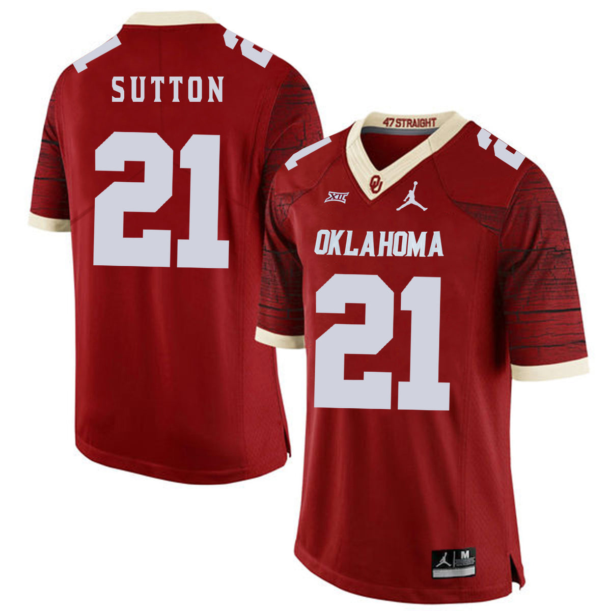 Marcelias Sutton Oklahoma Sooners red Game jersey