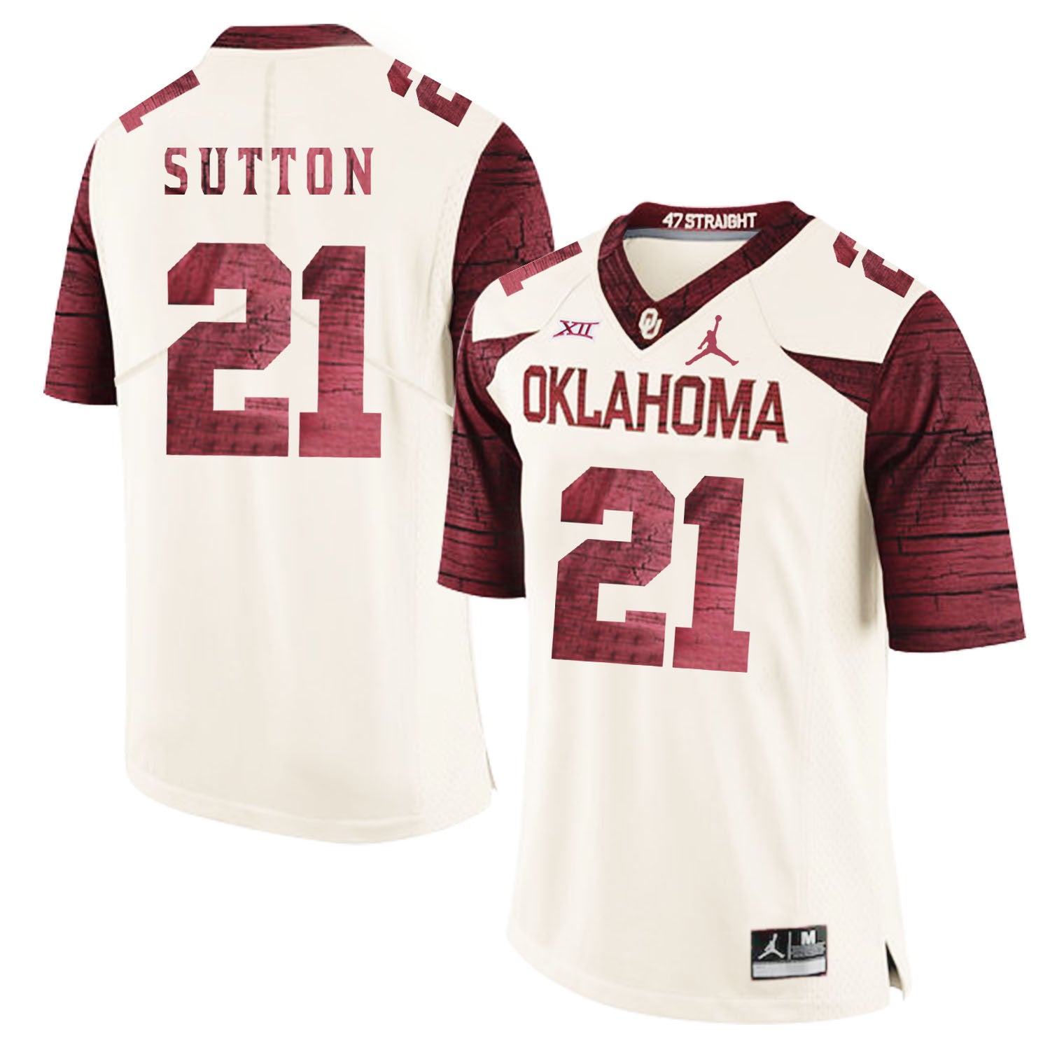 Marcelias Sutton Oklahoma Sooners white Game jersey