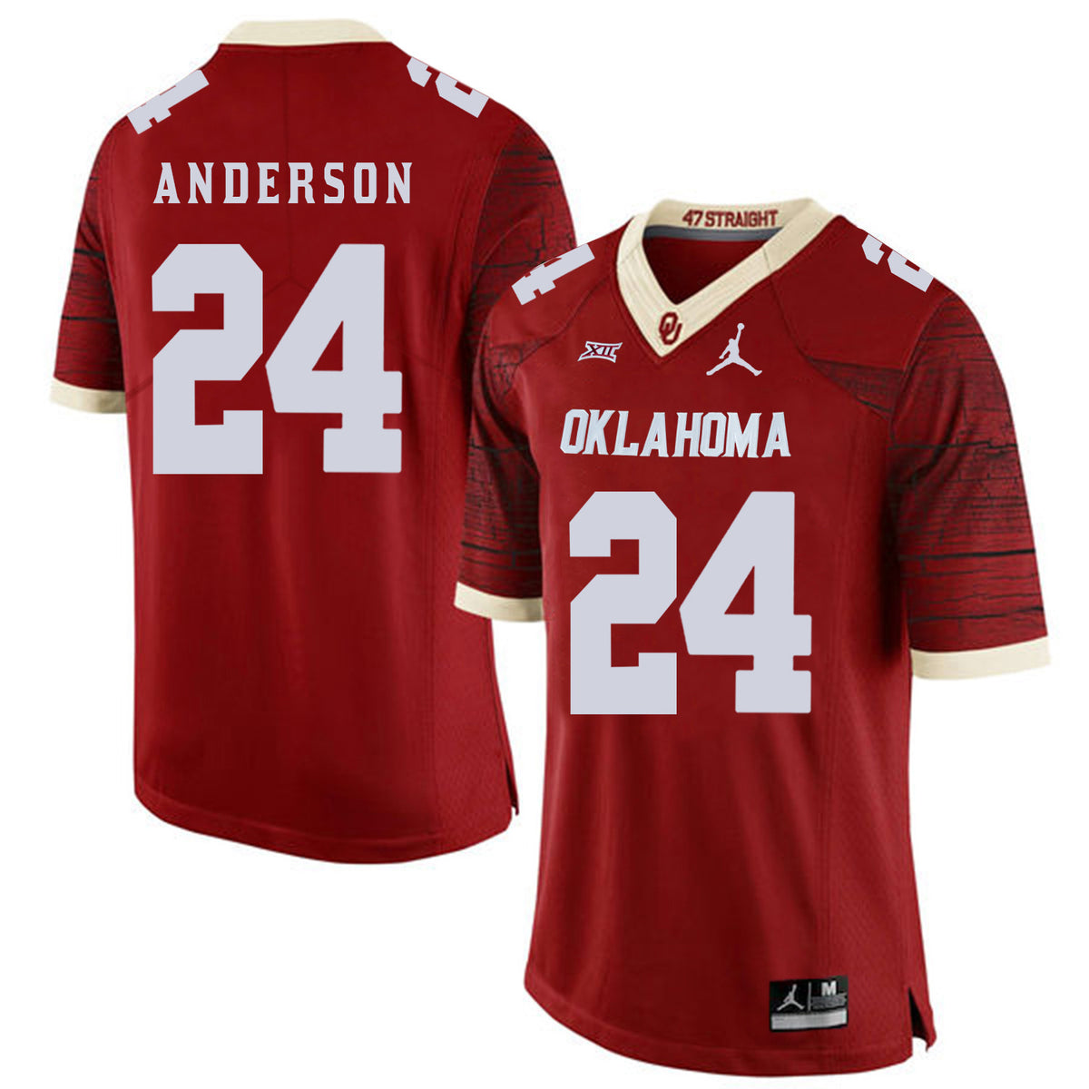 Rodney Anderson Oklahoma Sooners red Game jersey