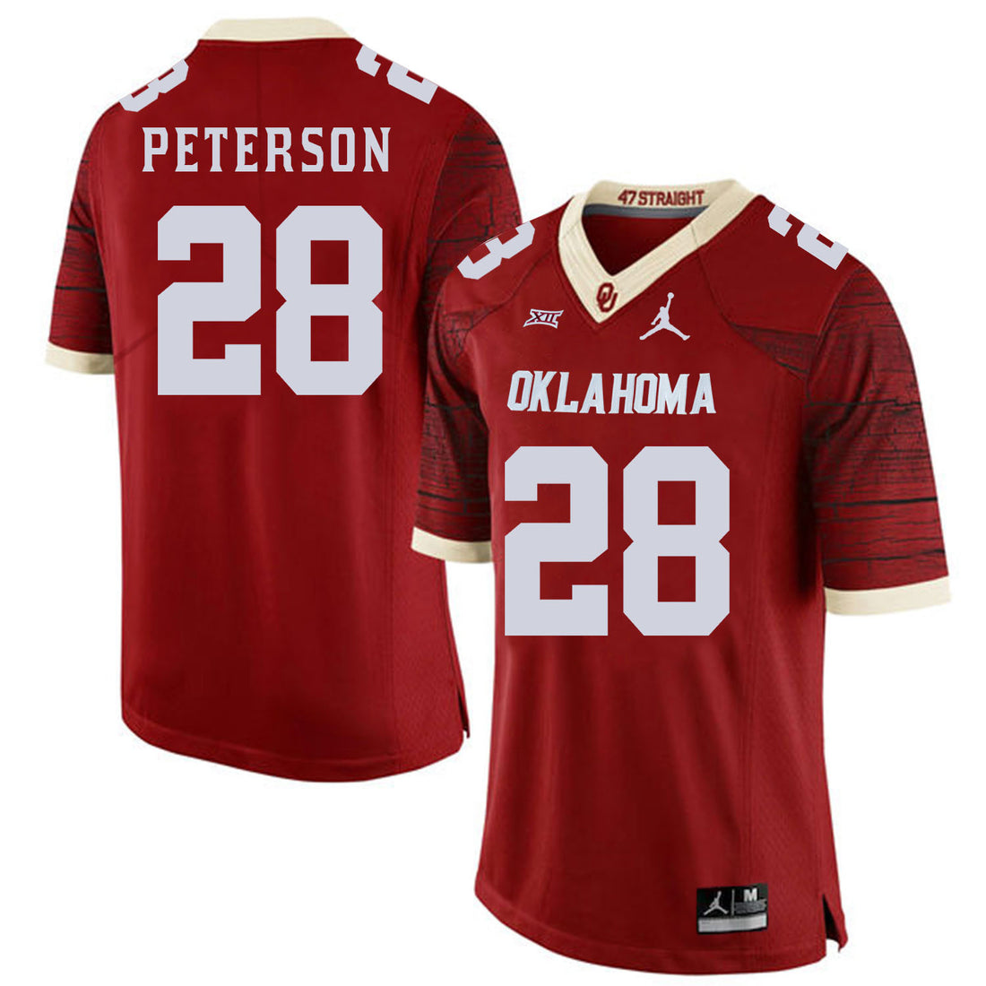 Adrian Peterson Oklahoma Sooners red Game jersey