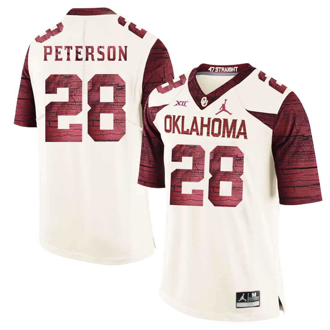 Adrian Peterson Oklahoma Sooners white Game jersey