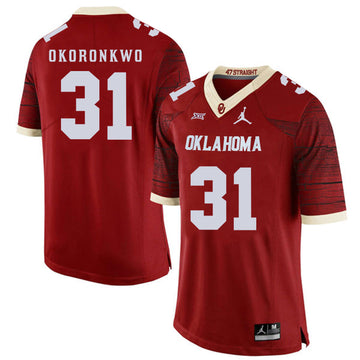 Obo Okoronkwo Oklahoma Sooners red Game jersey