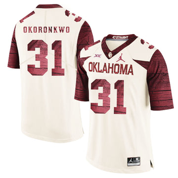 Obo Okoronkwo Oklahoma Sooners white Game jersey