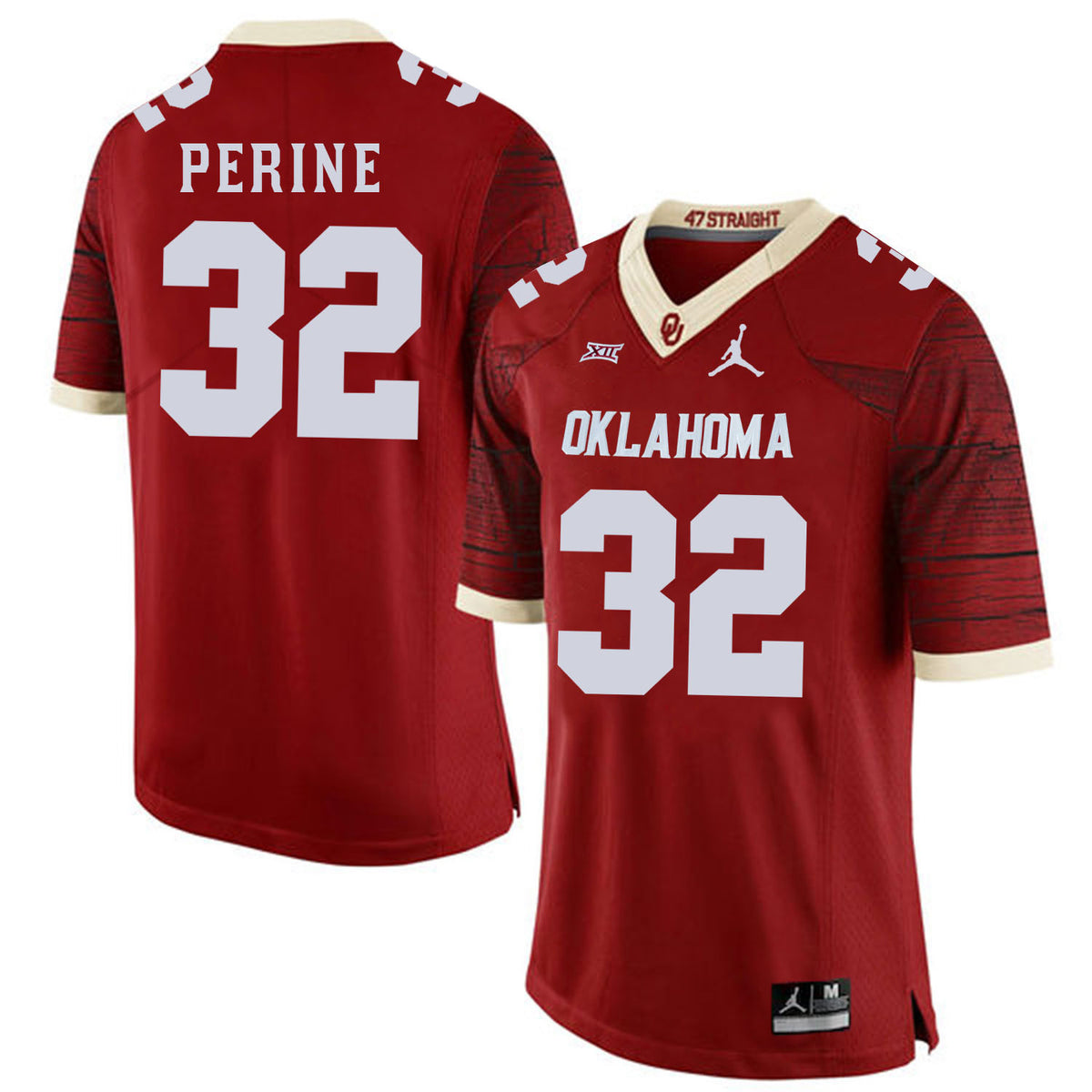 Samaje Perine Oklahoma Sooners red Game jersey