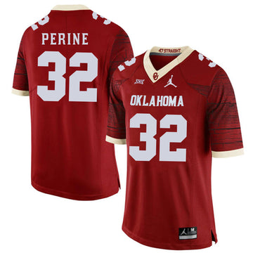 Samaje Perine Oklahoma Sooners red Game jersey