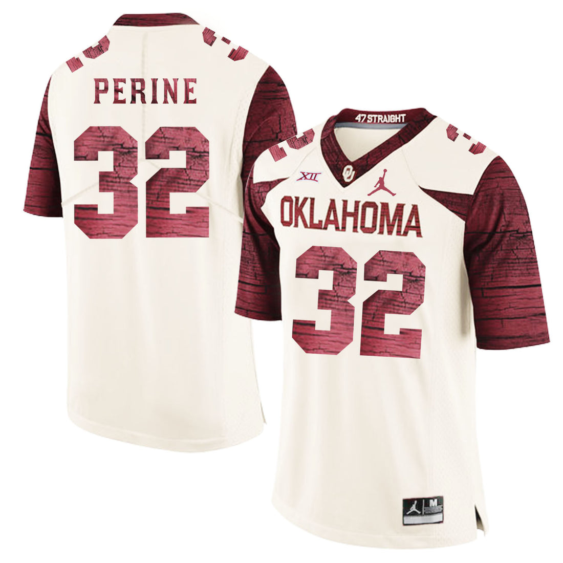 Samaje Perine Oklahoma Sooners white Game jersey