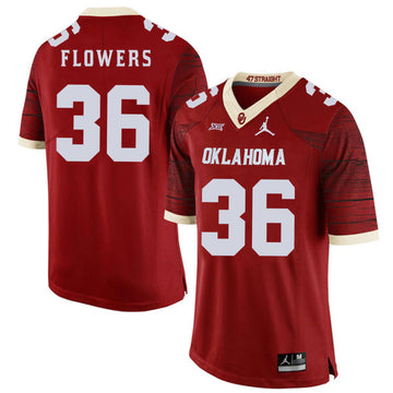 Dimitri Flowers Oklahoma Sooners red Game jersey