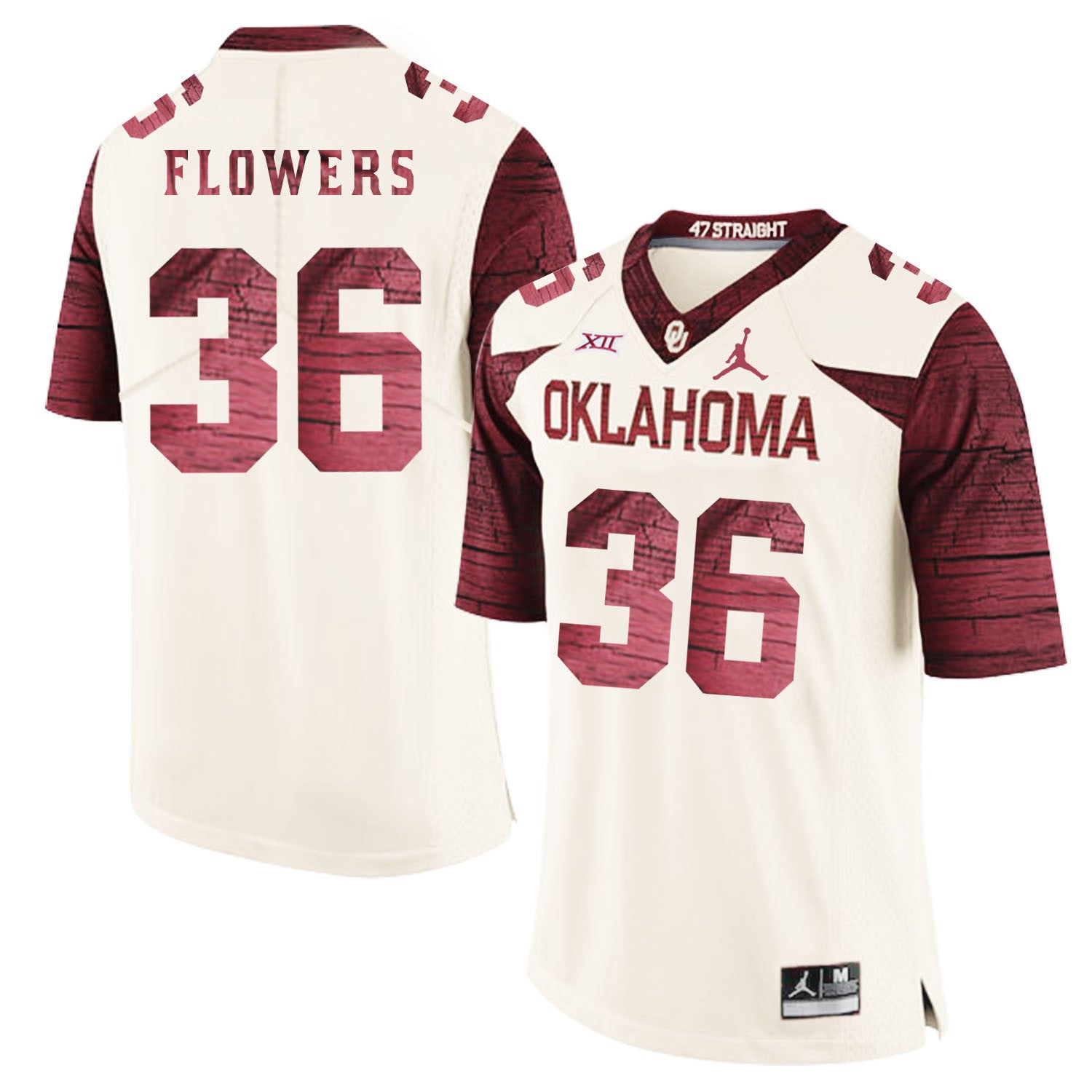 Dimitri Flowers Oklahoma Sooners white Game jersey