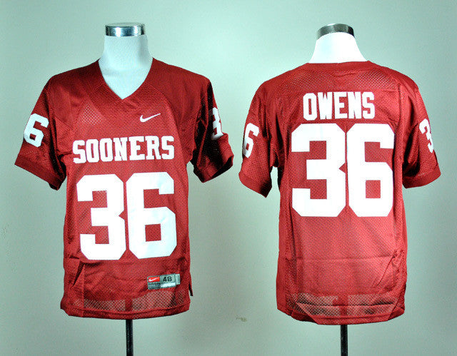 Steve Owens Oklahoma Sooners red jersey