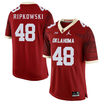 Aaron Ripkowski Oklahoma Sooners red Game jersey