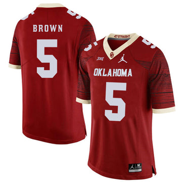 Marquise Brown Oklahoma Sooners red Game jersey
