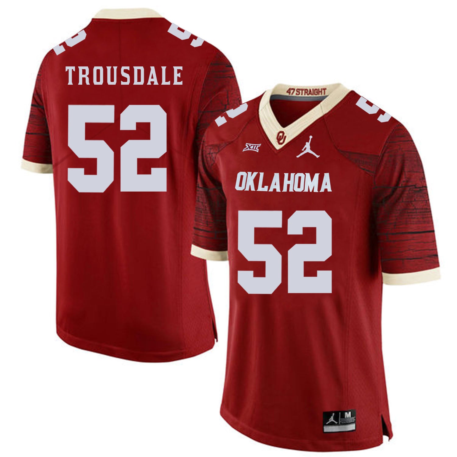 Beau Trousdale Oklahoma Sooners red Game jersey