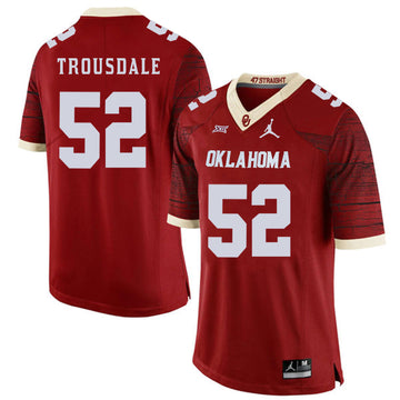 Beau Trousdale Oklahoma Sooners red Game jersey