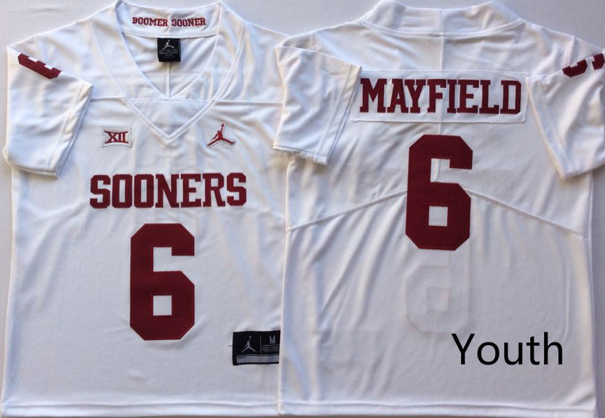 Baker Mayfield Oklahoma Sooners white jersey
