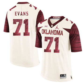 Bobby Evans Oklahoma Sooners white Game jersey