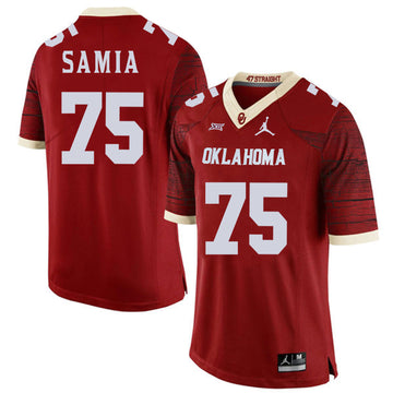 Dru Samia Oklahoma Sooners red Game jersey
