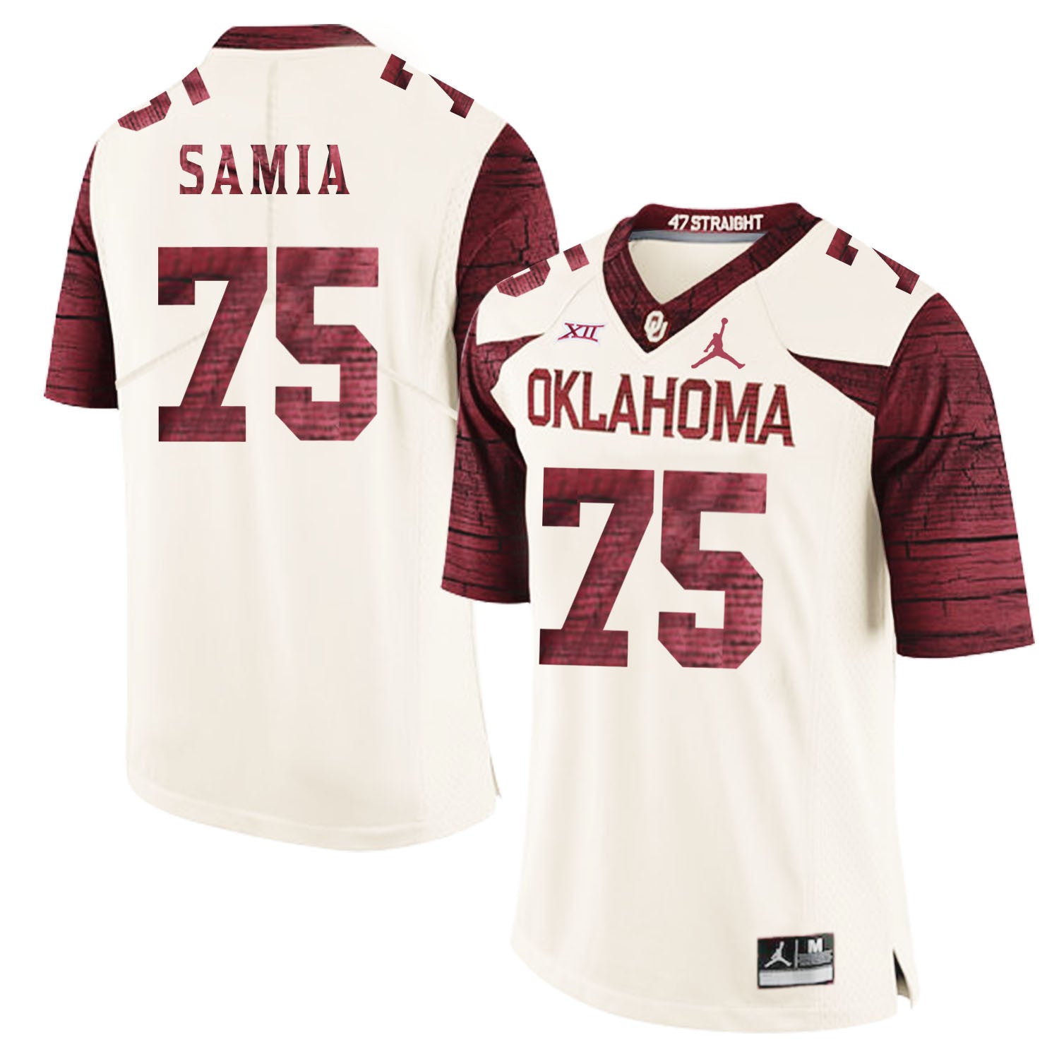 Dru Samia Oklahoma Sooners white Game jersey