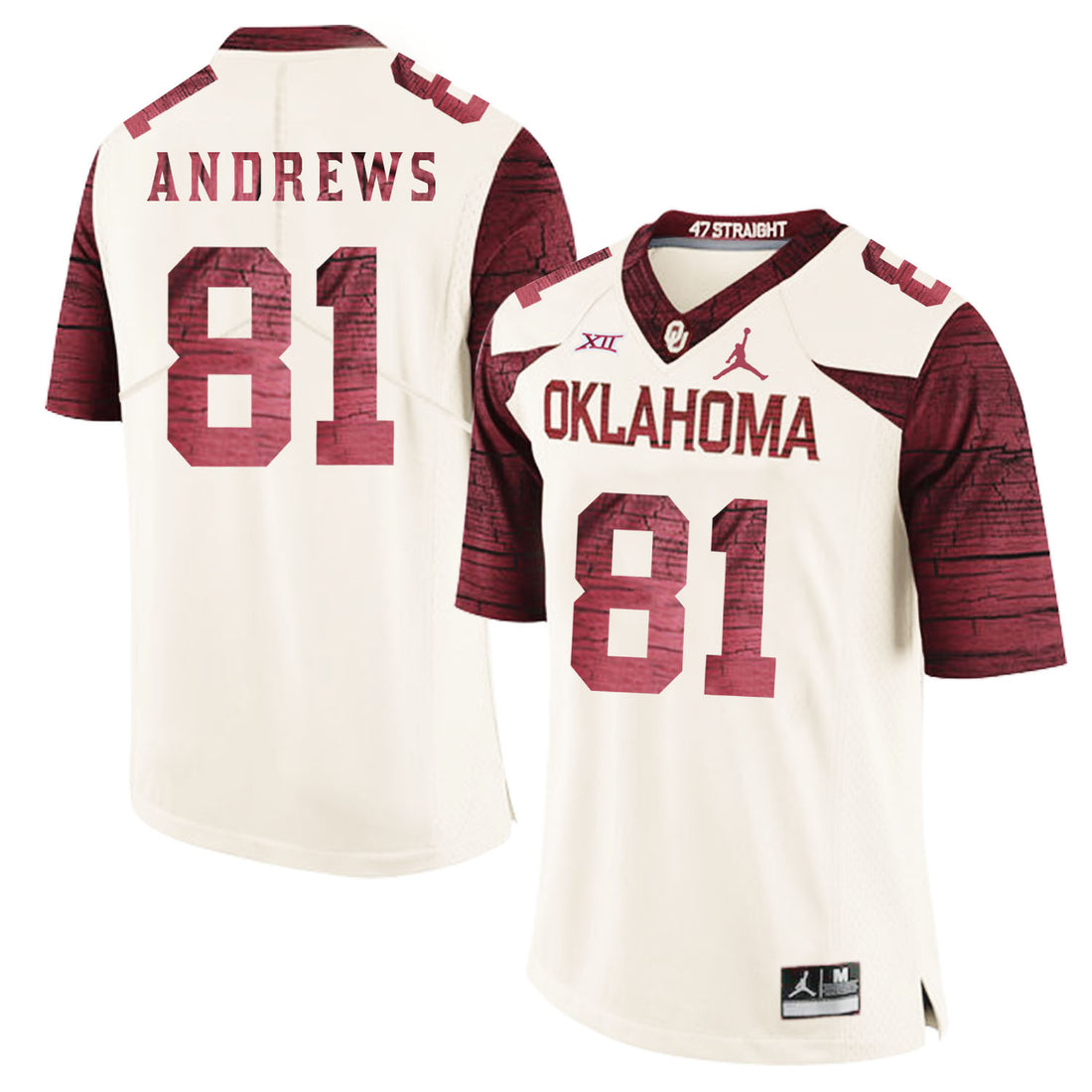 Mark Andrews Oklahoma Sooners white Game jersey