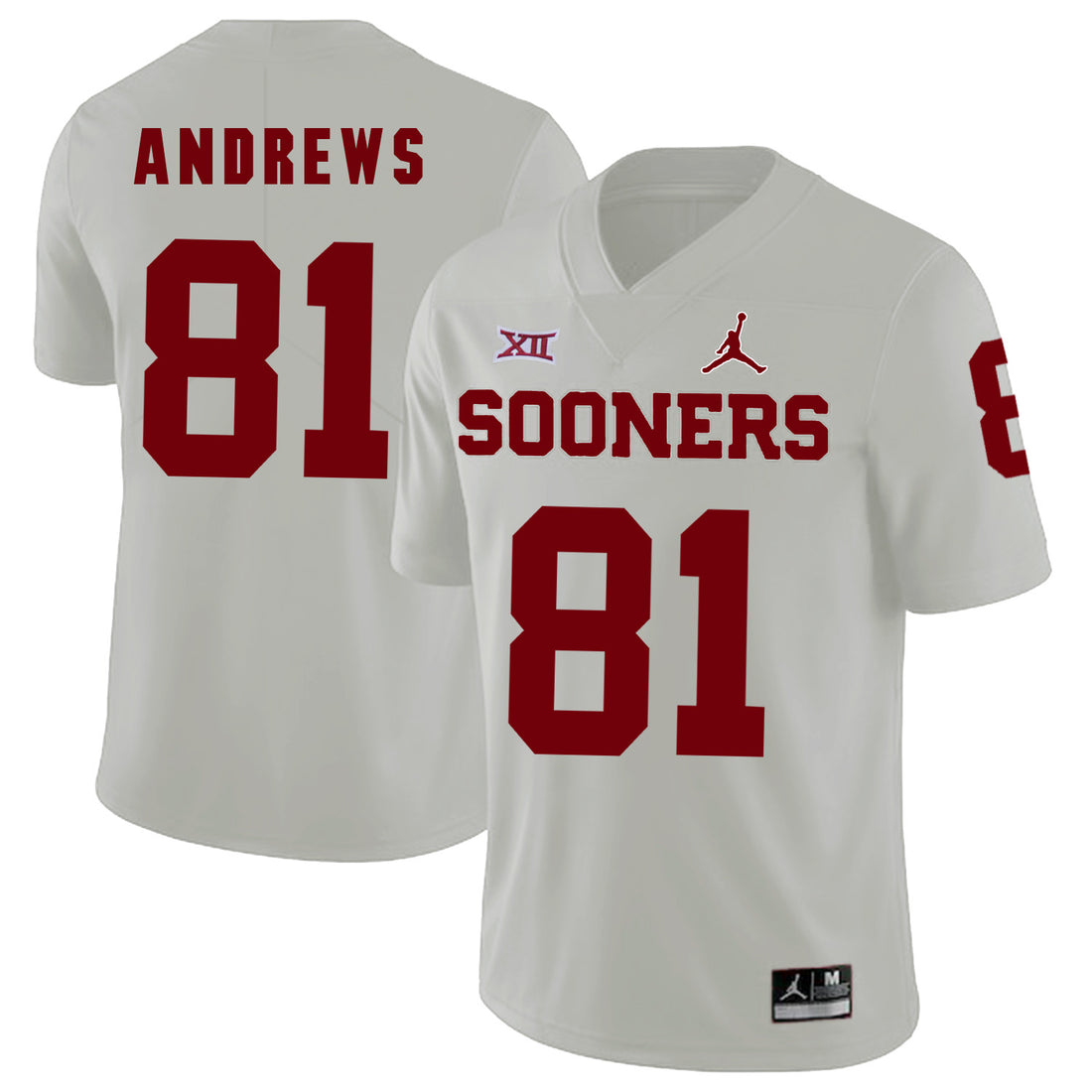 Mark Andrews Oklahoma Sooners white jersey