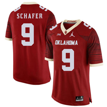 Tanner Schafer Oklahoma Sooners red Game jersey