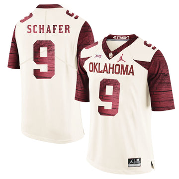 Tanner Schafer Oklahoma Sooners white Game jersey